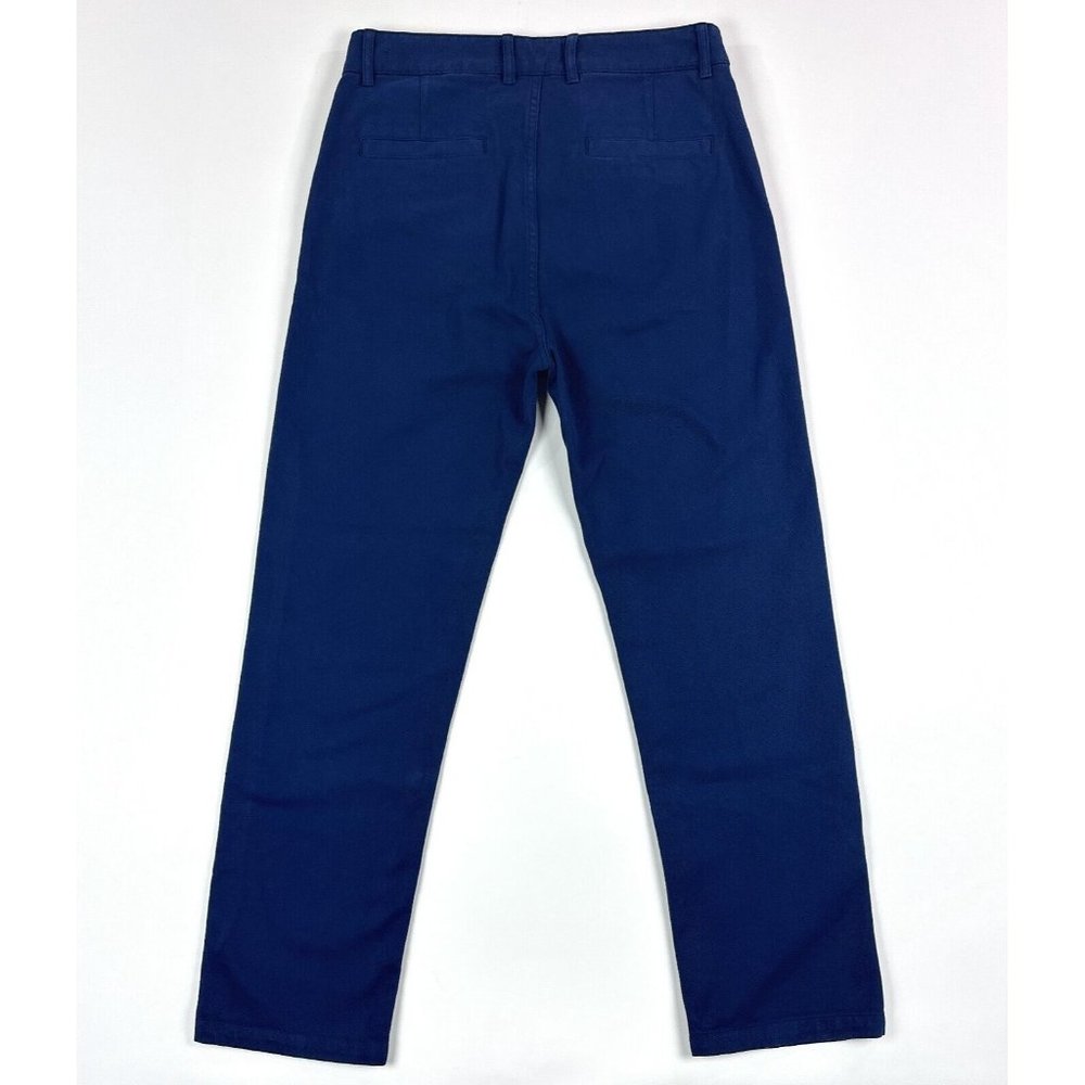 Zara Special Edition Capsule Mens 31 Dark Navy Blue Cotton Chino Pants Slacks - Picture 8 of 10
